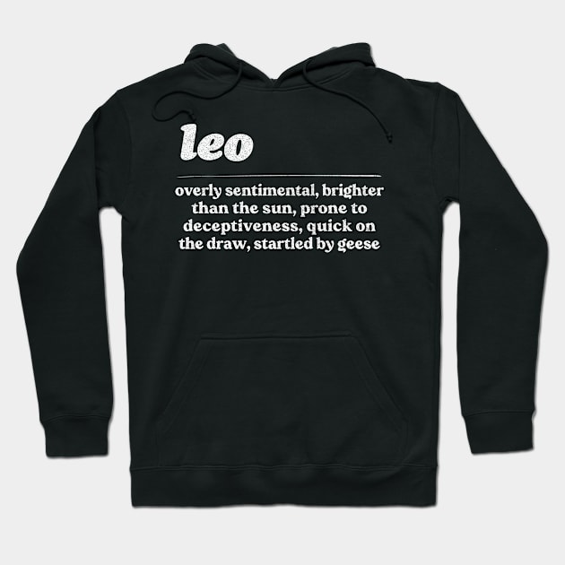 Leo Zodiac Symbol //// Humorous Gift Design Hoodie by DankFutura